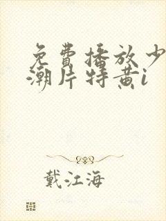 免费播放少妇高潮片特黄i