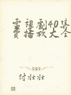 电视剧40集免费播放大全封面