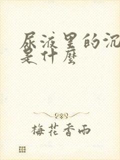 尿液里的沉淀物是什么