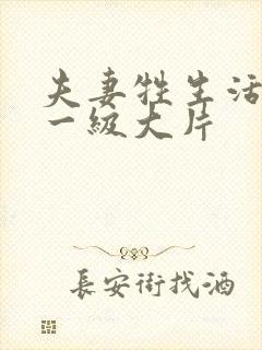 夫妻牲生活黄色一级大片