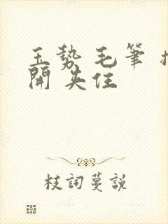 玉势 毛笔 撑开 夹住