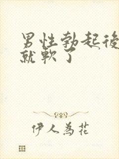 男性勃起后不久就软了