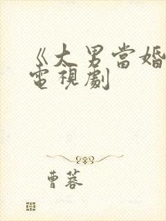 《大男当婚》2电视剧封面