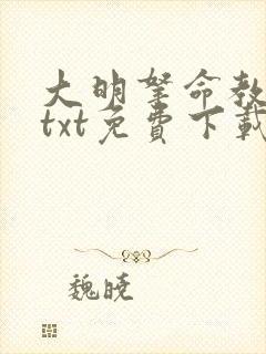 大明拿命教太子txt免费下载
