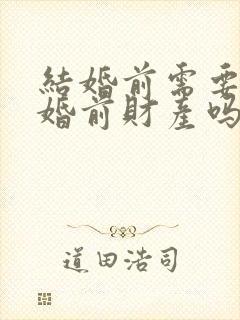 结婚前需要公证婚前财产吗封面