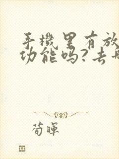 手机里有放大镜功能吗?去哪找?