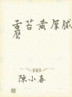 舌苔黄厚腻是什么封面