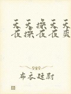 天天操天天爽夜夜操夜夜爽封面