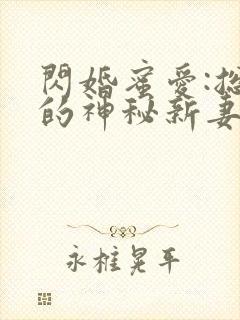 闪婚蜜爱:总裁的神秘新妻封面