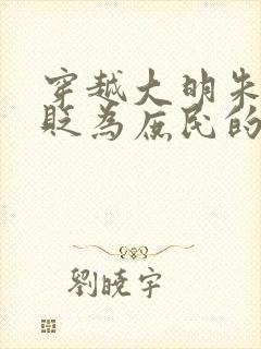 穿越大明朱棣被贬为庶民的小说