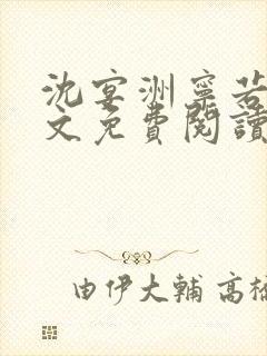 沈宴洲宁若曦全文免费阅读