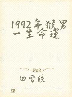 1992年猴男一生命运封面