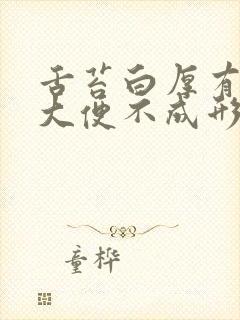 舌苔白厚有齿痕大便不成形