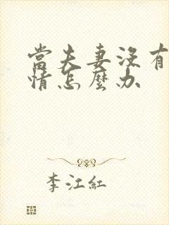 当夫妻没有了感情怎么办封面