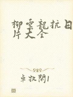 柳云龙抗日谍战片大全