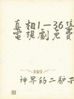 真相1—36集电视剧免费观看36集