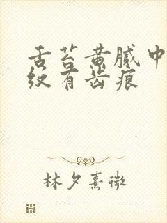 舌苔黄腻中间裂纹有齿痕