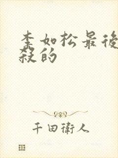 李如松最后被谁杀的封面