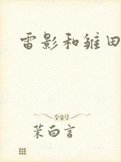 雷影和雏田封面