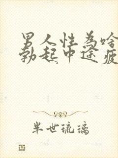 男人性为啥无能勃起中途疲软封面