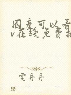 国产可以看的av在线免费播放