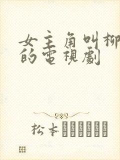 女主角叫柳如烟的电视剧封面