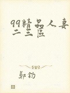 99精品人妻一二三区