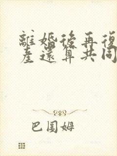 离婚后再复婚财产还算共同财产吗