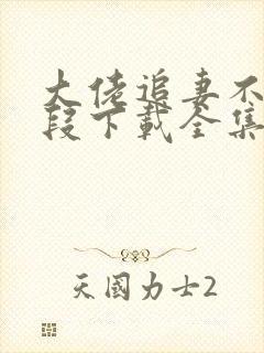 大佬追妻不择手段下载全集txt下载