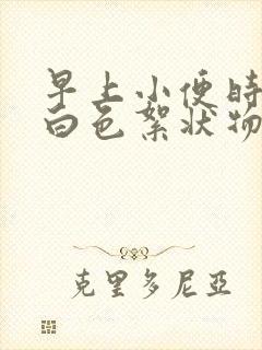 早上小便时尿出白色絮状物