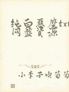 纯白恶魔txt网盘资源封面