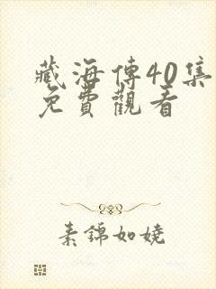 藏海传40集全免费观看