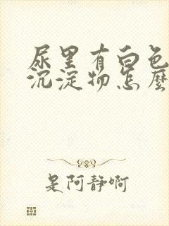 尿里有白色粉状沉淀物怎么回事