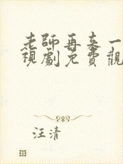 老师再来一次电视剧免费观看