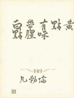 白带有点黄,有点腥味封面