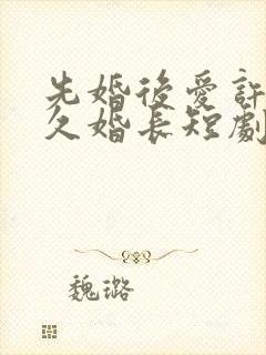 先婚后爱许你地久婚长短剧免费观看封面