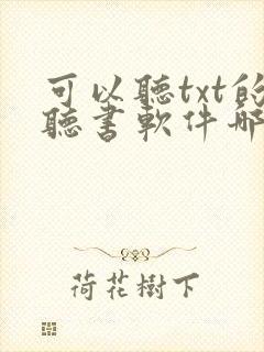 可以听txt的听书软件哪个好封面