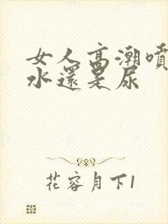 女人高潮喷的是水还是尿