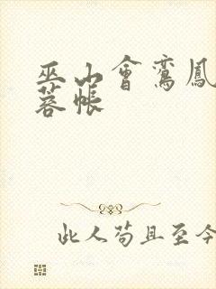 巫山会鸾凤颠芙蓉帐封面