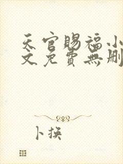 天官赐福小说全文免费无删减版
