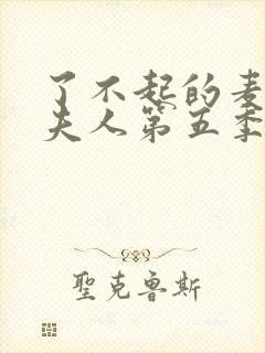 了不起的麦瑟尔夫人第五季在线封面