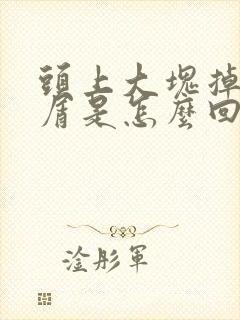 头上大块掉头皮屑是怎么回事