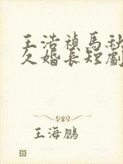王浩祯马秋元地久婚长短剧全集免费