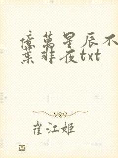 亿万星辰不及你叶非夜txt