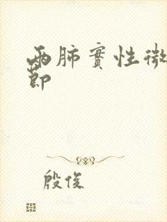 两肺实性微小结节