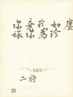 你弃我如尘,我嫁你为珍封面