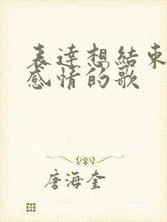 表达想结束一段感情的歌