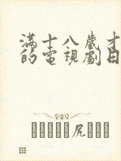 满十八岁才能看的电视剧日本