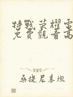 特战荣耀电视剧免费观看高清封面