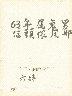 63年属兔男微信头像用哪个好